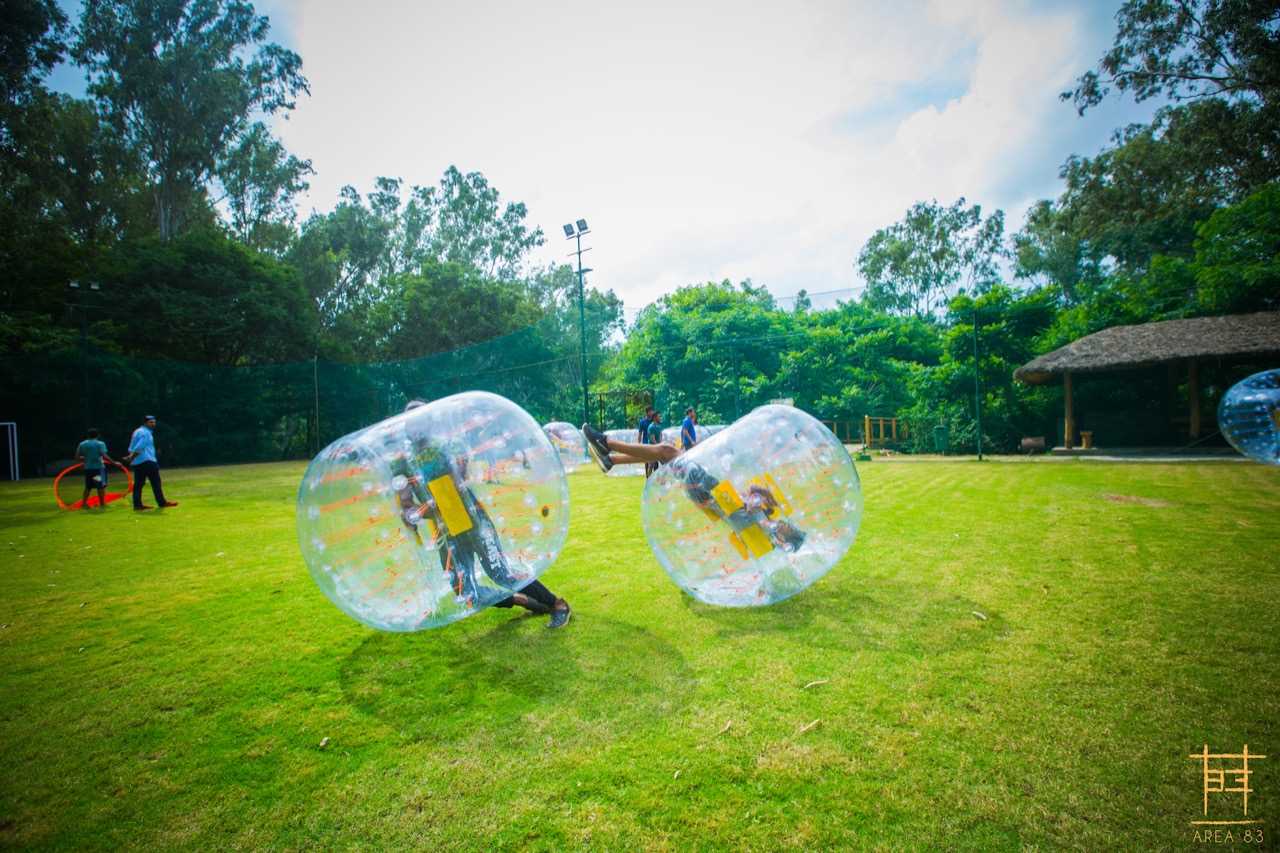 Bubble Soccer at Area83 | Resort with Fun Games in Bangalore