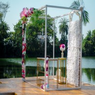 Lakeside Birthday celebration setup